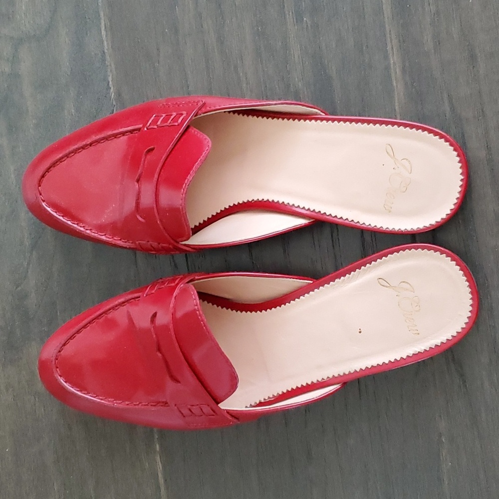 J.Crew loafer in red patent size 6